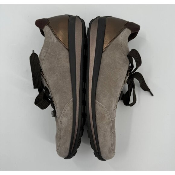 Ara Women's Sneakers in Gray with Brown Accents - Picture 7 of 11